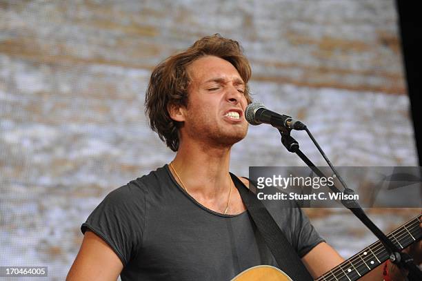 Paolo Nutini performing at agit8 at Tate Modern, ONE's campaign ahead of the G8 at Tate Modern on June 13, 2013 in London, England.
