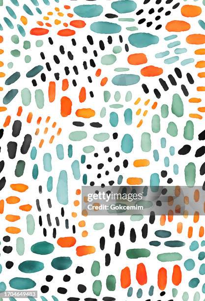 abstract trendy hand drawn seamless pattern with color brush strokes. brush strokes, grunge, sketch, graffiti, paint, watercolor, sketch. - crayon-scribble stock illustrations