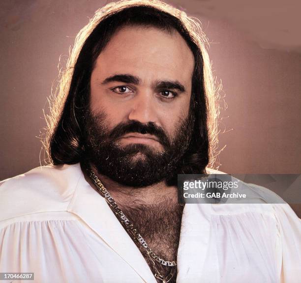 Circa 1975: Photo of Greek singer Demis Roussos posed circa 1975.