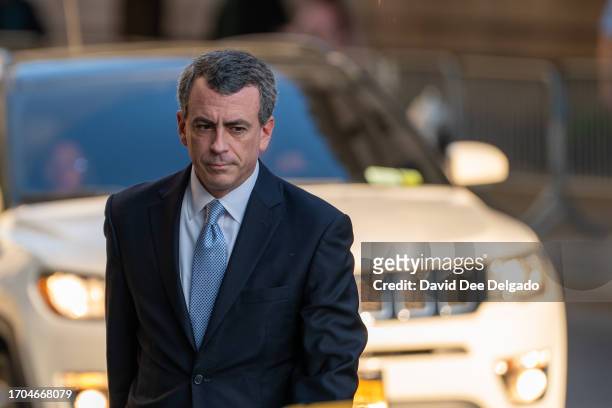 Cristian Everdell, Sam Bankman-Fried's attorney, arrives at federal court for the first day of trial on October 3, 2023 in New York City....