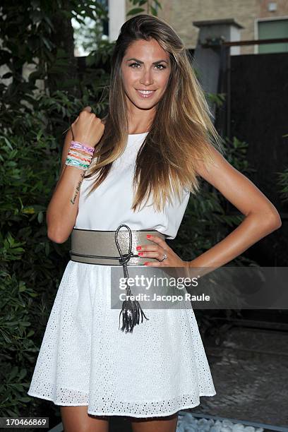 Melissa Satta attends Antica Murrina Unveils G. Lace Bracelet on June 13, 2013 in Milan, Italy.