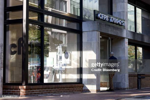 The US Consumer Financial Protection Bureau headquarters in Washington, DC, US, on Tuesday, Oct. 3, 2023. Thirteen years after a...