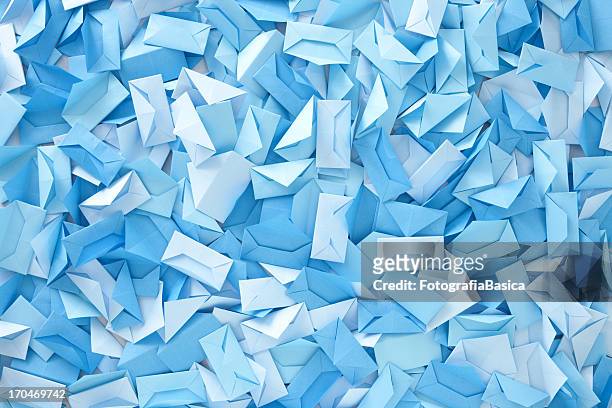 blue envelopes - large group of objects stock pictures, royalty-free photos & images