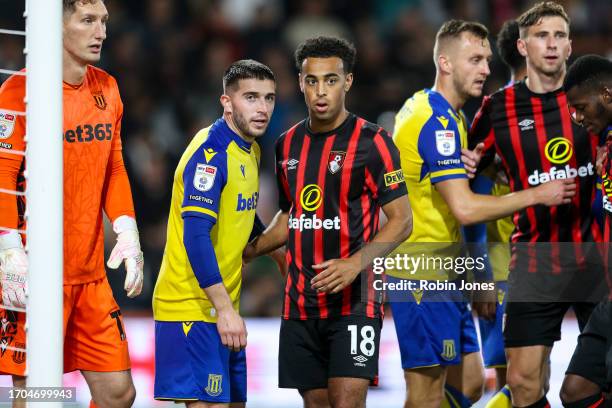 Tyler Adams of Bournemouth makes his debut during the Carabao Cup Third Round match between AFC Bournemouth and Stoke City at Vitality Stadium on...