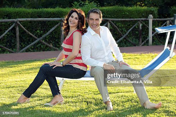 Barbara Capponi and Marco Liorni attend 'Vita in Diretta Estate' TV Show at Circolo Rai on June 13, 2013 in Rome, Italy.