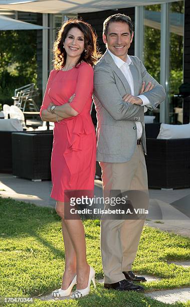 Barbara Capponi and Marco Liorni attend 'Vita in Diretta Estate' TV Show at Circolo Rai on June 13, 2013 in Rome, Italy.