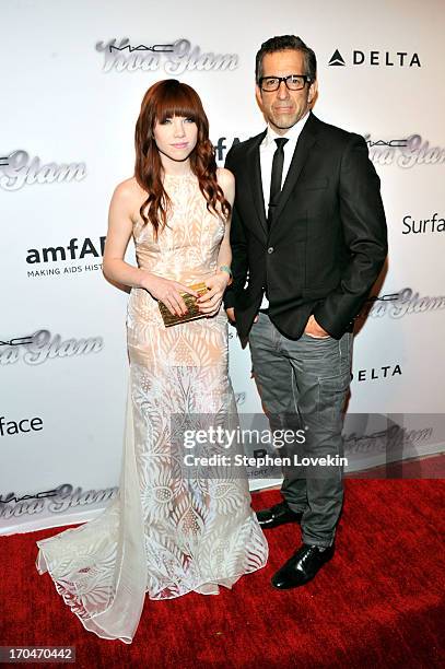 Singer Carly Rae Jepsen and designer Kenneth Cole attend the 4th Annual amfAR Inspiration Gala New York at The Plaza Hotel on June 13, 2013 in New...