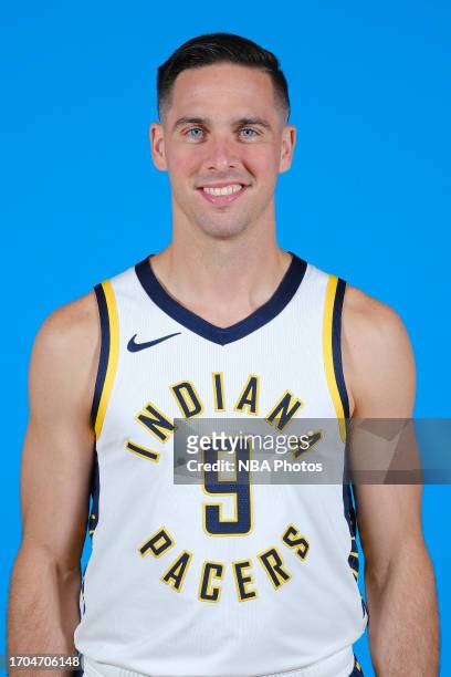 McConnell of the Indiana Pacers poses for a head shot during 2023-24 NBA Media Day on October 2, 2023 at St. Vincent Training Center in Indianapolis,...