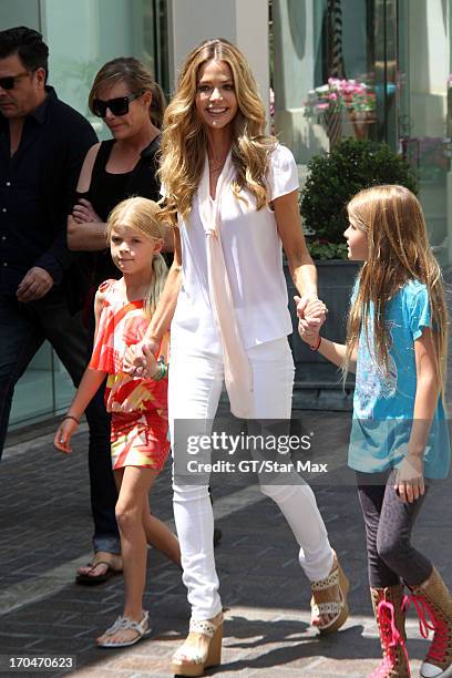 Lola Rose Sheen, Denise Richards and Sam J. Sheen as seen on June 13, 2013 in Los Angeles, California.