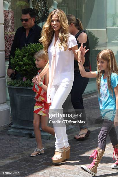 Lola Rose Sheen, Denise Richards and Sam J. Sheen as seen on June 13, 2013 in Los Angeles, California.