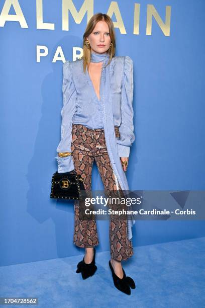 Camille Razat attends the Balmain Womenswear Spring/Summer 2024 show as part of Paris Fashion Week on September 27, 2023 in Paris, France.