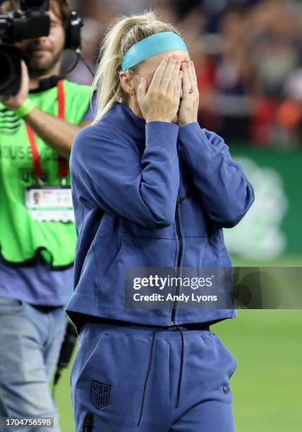 Julie Ertz of the USA against the South Africa at TQL Stadium on September 21, 2023 in Cincinnati, Ohio.