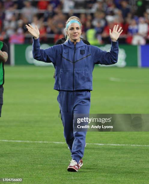 Julie Ertz of the USA against the South Africa at TQL Stadium on September 21, 2023 in Cincinnati, Ohio.