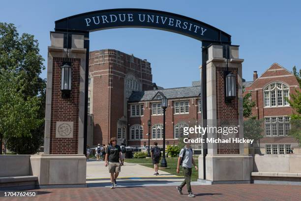 General view of the campus of Purdue University before the game against the Illinois Fighting Illini on September 30, 2023 in West Lafayette, Indiana.
