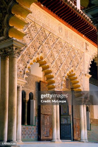 Patio de los Arrayanes, Alhambra, Granada, Spain.
