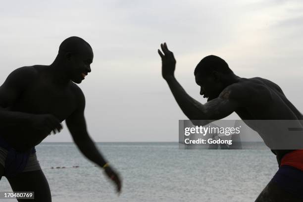 Wrestlers, Saly, Senegal.