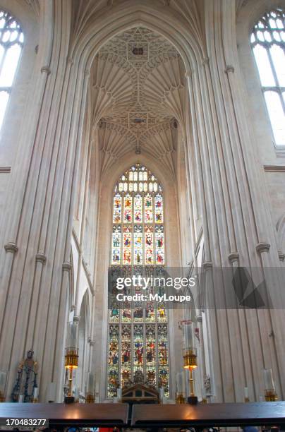 Stained Glass window, in the south Trancept Bath Abbey.