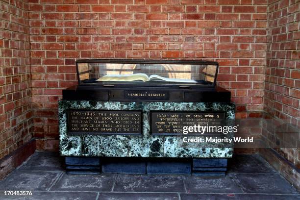 The Memorial Register, at Chittagong War Cemetery, in Nasirabad area of Chittagong city, in Bangladesh. More than 700 soldiers of the allied force,...