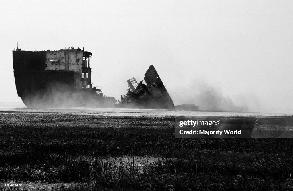 The ship breaking yards of chittagong, bangladesh are very famou