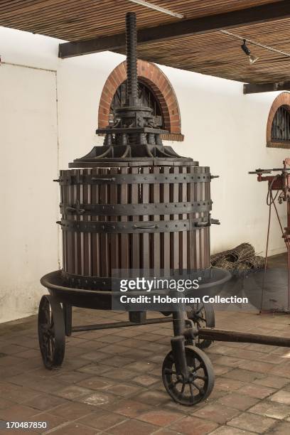 Old wooden wine press.