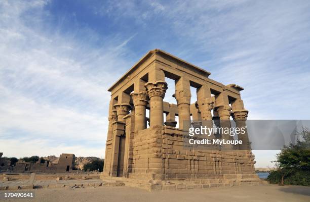 Trajan's Kiosk at Temple of Isis on Philae Island, Lake Nasser near Aswan, Egypt.