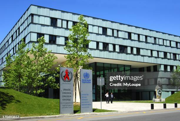 Headquarters of the World Health Organization WHO and of UNAIDS, Geneva, Switzerland.