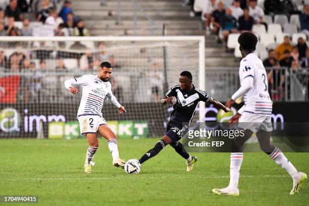 Ali ABDI during the Ligue 2 BKT match between Football Club des Girondins de Bordeaux and Stade Malherbe Caen at Stade Matmut Atlantique on October...