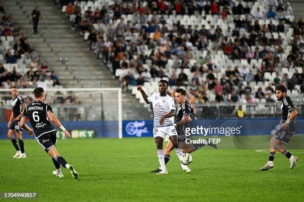 Pedro DIAZ FANJUL - 28 Djibril DIANI during the Ligue 2 BKT match between Football Club des Girondins de Bordeaux and Stade Malherbe Caen at Stade...