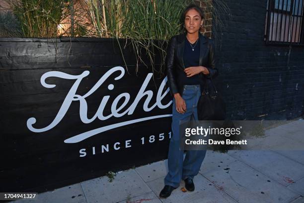 Miquita Oliver attends The Beauty of Age presented by Kiehl's Supper Club at Bistrotheque on October 3, 2023 in London, England.