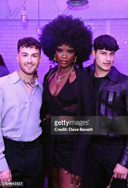 Craig Hamilton, Dolli Okoriko and Zak Heath attend The Beauty of Age presented by Kiehl's Supper Club at Bistrotheque on October 3, 2023 in London,...