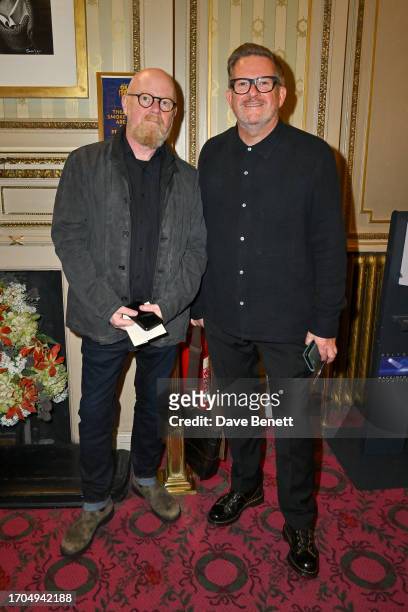 Sir Matthew Bourne and guest attend the press night performance of "Stephen Sondheim's Old Friends" at The Gielgud Theatre on October 3, 2023 in...