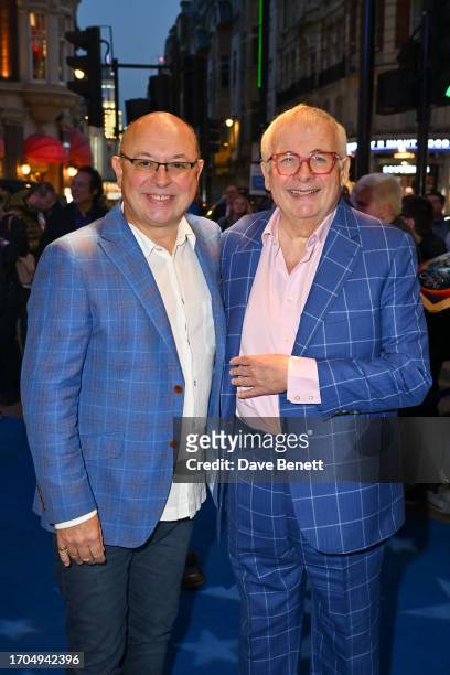 Neil Sinclair and Christopher Biggins attend the press night performance of "Stephen Sondheim's Old Friends" at The Gielgud Theatre on October 3,...