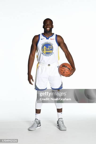 Draymond Green of the Golden State Warriors poses for a portrait during NBA Media Day on October 2, 2023 at Chase Center in San Francisco,...