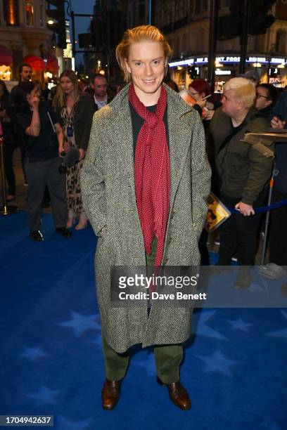 Freddie Fox attends the press night performance of "Stephen Sondheim's Old Friends" at The Gielgud Theatre on October 3, 2023 in London, England.