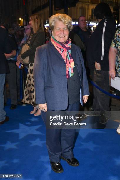 Sandi Toksvig attends the press night performance of "Stephen Sondheim's Old Friends" at The Gielgud Theatre on October 3, 2023 in London, England.