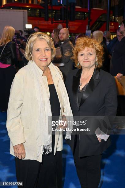 Anne Reid and Lesley Nicol attend the press night performance of "Stephen Sondheim's Old Friends" at The Gielgud Theatre on October 3, 2023 in...