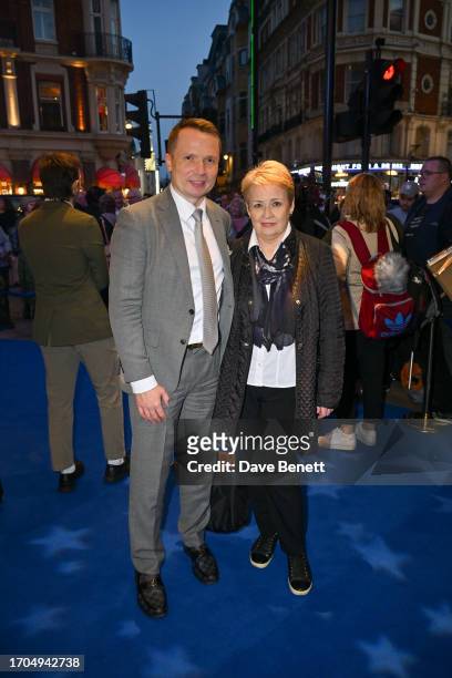 Alexei Bev and guest attend the press night performance of "Stephen Sondheim's Old Friends" at The Gielgud Theatre on October 3, 2023 in London,...