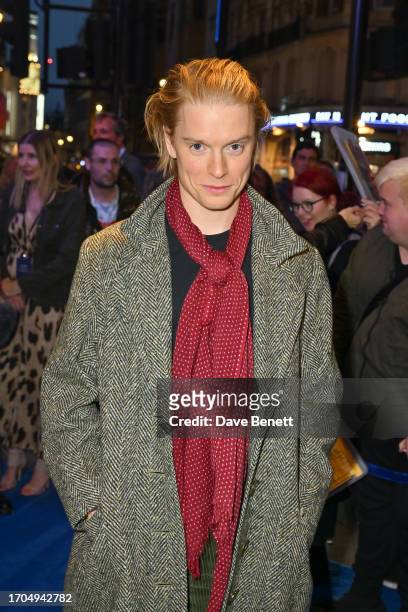 Freddie Fox attends the press night performance of "Stephen Sondheim's Old Friends" at The Gielgud Theatre on October 3, 2023 in London, England.