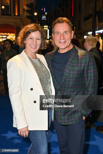Richard Arnold and guest attend the press night performance of "Stephen Sondheim's Old Friends" at The Gielgud Theatre on October 3, 2023 in London,...