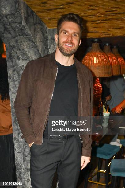 Joel Dommett attends the press launch for BBC's "Survivor" at Laki Kane Bar on October 3, 2023 in London, England.