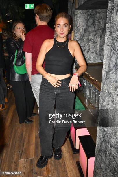 Harriet Rose attends the press launch for BBC's "Survivor" at Laki Kane Bar on October 3, 2023 in London, England.