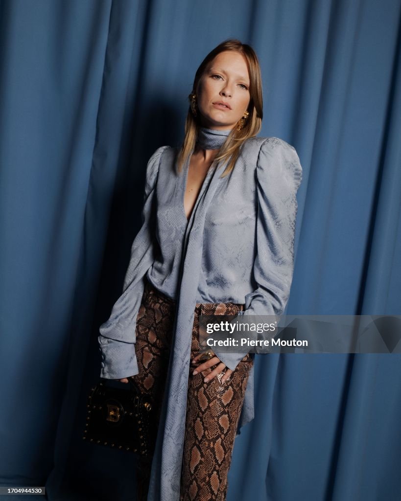 Camille Razat attends the Balmain Womenswear Spring/Summer 2024 show