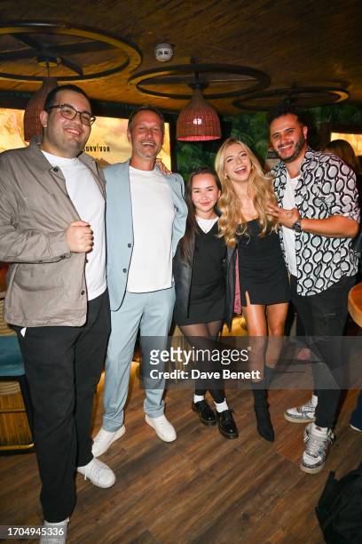 Rayan Rachedi, Kieran Tompsett, Alyssa Chan, Alex Gray and Wilfred Webster attend the press launch for BBC's "Survivor" at Laki Kane Bar on October...