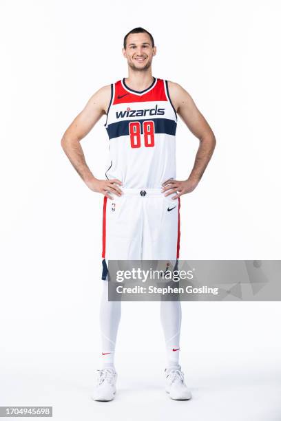 Danilo Gallinari of the Washington Wizards poses for a portrait during 2023-24 NBA Media Day on October 2, 2023 at Entertainment & Sports Arena in...