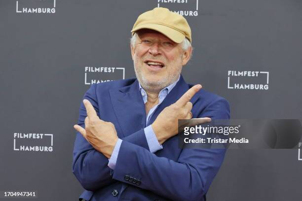 Axel Milberg attends the "Tatort Borowski und das unschuldige Kind von Wacken" premiere during the Hamburg film festival at Cinemaxx on October 3,...