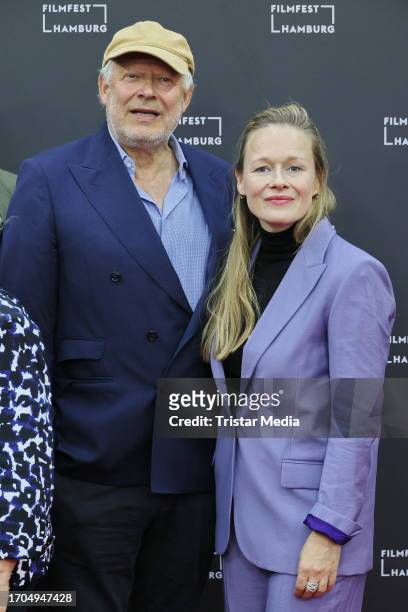 Axel Milberg and Anja Schneider attend the "Tatort Borowski und das unschuldige Kind von Wacken" premiere during the Hamburg film festival at...