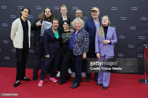 Marven Gabriel Suarez-Brinkert, Anja Schneider, Axel Milberg, Kerstin Ramcke and Ayse Polat attend the "Tatort Borowski und das unschuldige Kind von...