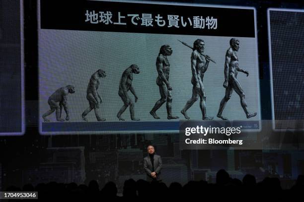 Masayoshi Son, chairman and chief executive officer of SoftBank Group Corp., during the SoftBank World event in Tokyo, Japan, on Wednesday, Oct. 4,...