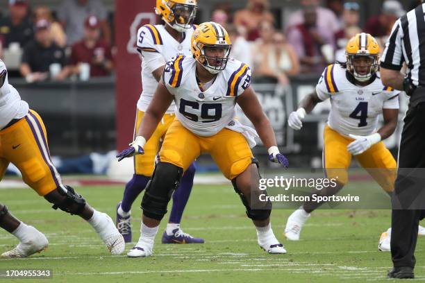 Tigers offensive lineman Charles Turner III during the game between the Mississippi State Bulldogs and the LSU Tigers on September 16, 2023 at Davis...