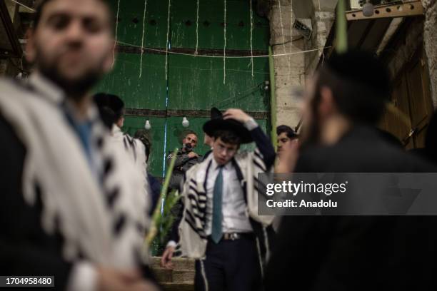 Activist Jewish settlers storm Al-Aqsa Mosque on 5th day of Sukkot holiday through Bab al-Qattanin , in Old City of eastern Jerusalem, on October 04,...